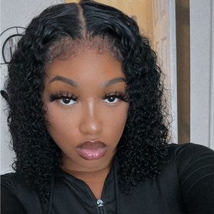 Curly wig with 4c edges